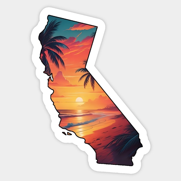 California State Beach Sunset Sticker by Sneek661